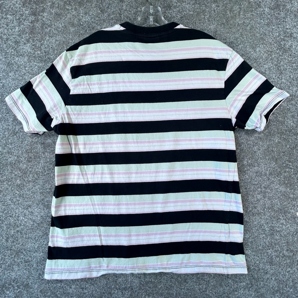Guess Originals Crewneck T-Shirt Mens M White Black Striped Rogers Short Sleeve - Picture 8 of 16